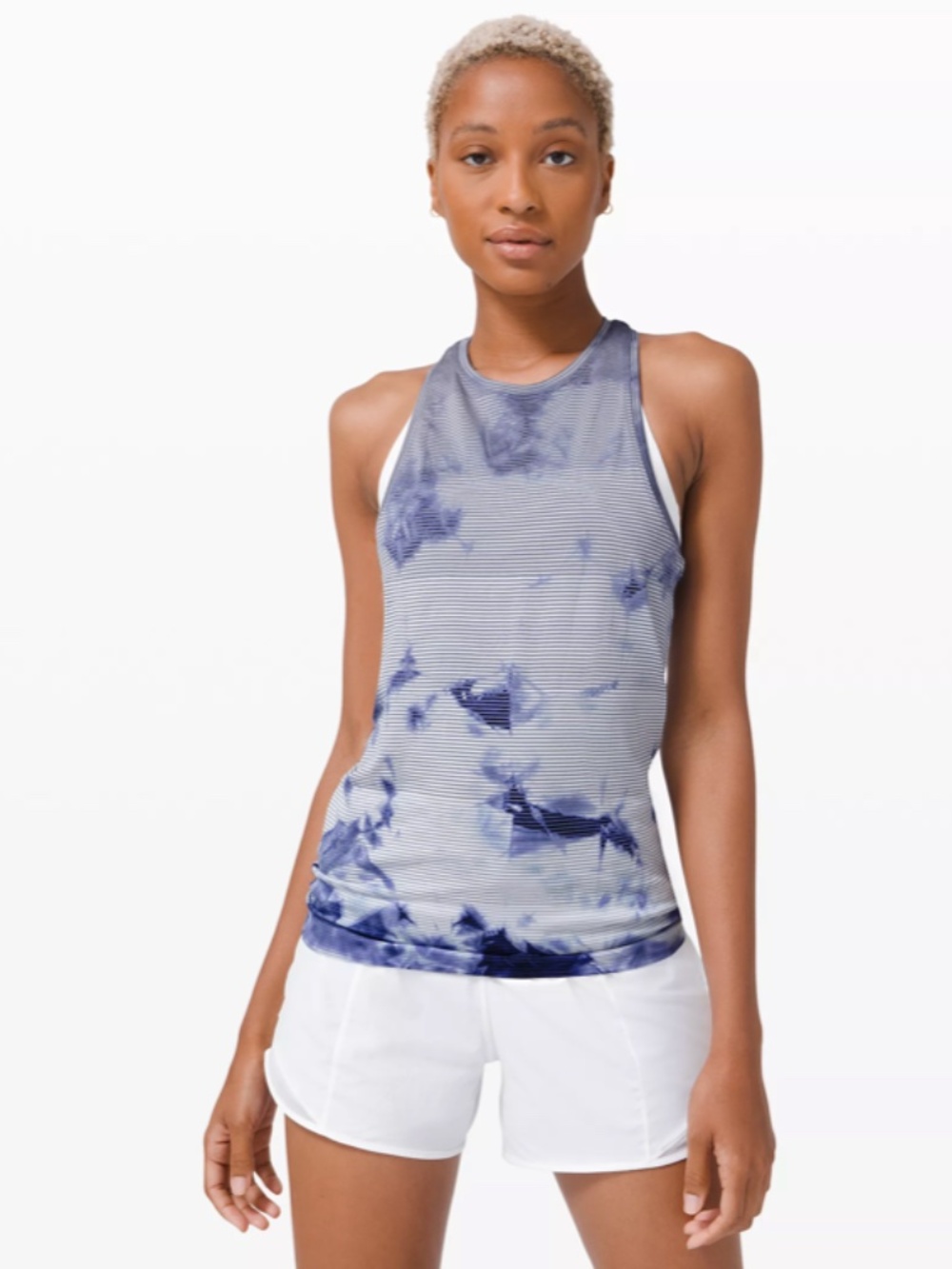 Sz 4 Lululemon Swiftly Tech Tank 2.0 *Wash Shibori Stripe Midnight Orchid